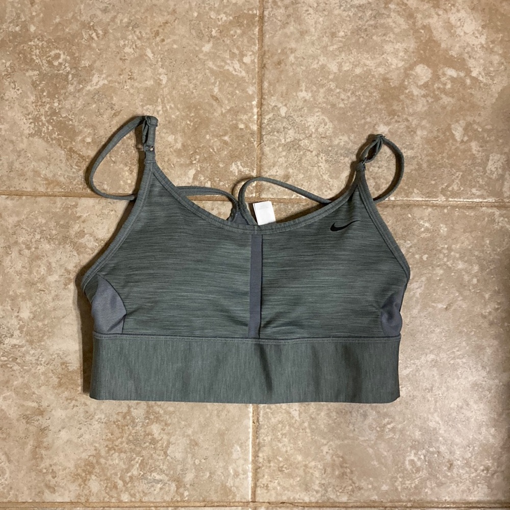 Nike Dri Fit Grey Heather Indy Sports Bra